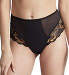 Panache 10634 Sabrina Brazilian Brief - 10634 Noir/Vintage Gold