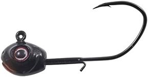 Northland Fishing Tackle Elite Series MVP Jig with Premium Hook for Walleye, Bass, and Trout, Black, 1/4 Oz