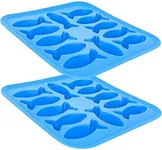 Fairly Odd Novelties Ice Cube Tray, Two Pack, Blue Fish