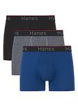 Hanes Total Support Pouch Men's Trunks, Anti-Chaffing, Moisture-Wicking Underwear Odor Control, Pack of 3, Assorted, Medium