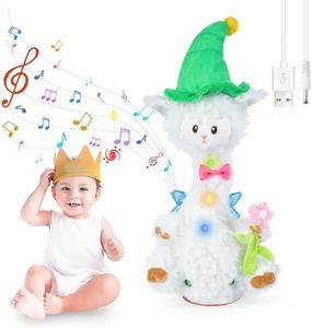 Bighaki808 Dancing Sheep Mimicking Toy, Record & Repeats What You Say Singing Sunny Plush Toy Electronic Funny Dancing Talking Repeating Creative Lighting Kids Toys (Sheep)