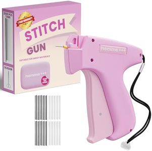 Stitch Gun for Clothes Sewing, Tagging Gun for Clothing w/2000 Clear/Black Micro Tags Scissors Case, Stitchy Quick Clothing Fixer Gun, Clothing Stitch Gun Micro, Quick Stitch Gun, Hemming Tool,Hem Gun