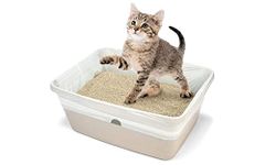 Aluf Plastics 2 MIL Thick Cat Litter Box Liners - 36" x 19" - Odor Free Leak Proof Disposable Heavy Duty Jumbo Durable Coreless Drawstring Scratch Tear Resistant - Pack of 50 - For Kitty Waste Poop