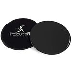 ProsourceFit Core Sliding Exercise Discs, Dual-Sided Sliders for Use on Any Surface at Home or Gym for Full-Body Workouts, Set of 2