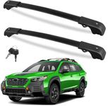 FengYu Roof Rack Cross Bars 220lb Compatible with Subaru Forester Wilderness 2022 2023 2024, Heavy Duty Lockable Aluminum Roof Rails Crossbars Cargo Bars Canoe Rooftop Black Carrier Luggage