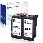 BJ Ink Cartridges Replacement for Canon PG-245XL CL-246XL Compatible with Canon PIXMA IP2820 MG2420 MG2520 MG2522 MG2924 MG3020 MG3022 MX490 MX492 Printer(1 Black,1 Tri-Color)