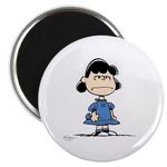 CafePress Lucy Van Pelt Magnet 2.25" Round Magnet, Refrigerator Magnet