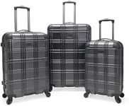 Ben Sherman Nottingham Lightweight Hardside 4-Wheel Spinner Travel Luggage, Charcoal, 3-Piece Set (20"/24"/28"), Luggage Nottingham 3 Piece Hardside Spinner Luggage Set, 3-Piece Set (20"/24"/28")