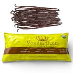 50 Madagascar Vanilla Beans - Whole Extract Grade B Pods for Baking, Homemade Extract, Brewing, Coffee, Cooking
