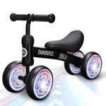 Baby Balance Bike Toys for 12-36 Months Kids Toy Boy and Girls Gifts Toddler Best First Birthday Gift Children Walker No Pedal Infant 4 Wheels Bicycle (Colorful, Black-Light)