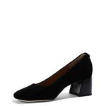 Donald Pliner Women’s Aquarius Pump – Suede Leather, Black, 8.5