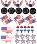 Patriotic Sticker Pack | Festive American Stickers for Patriotism | Perfect for Laptops, Water Bottles, Kids Decor | 4th of July Decorations | Made in USA