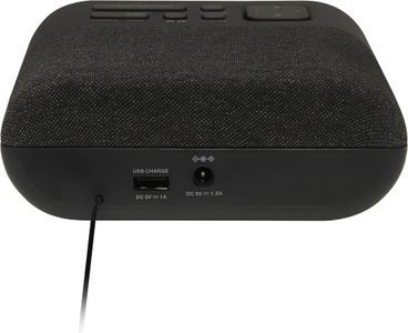 Groov-e Roma DAB/FM Clock Radio – USB Charging, LED Display, 40 Presets, Black