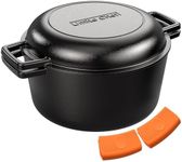 2-in-1 Pre-Seasoned Cast Iron Doubl