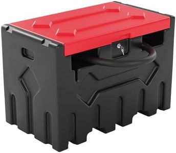 Garvee 52 Gallon Portable Diesel Fuel Tank with 12V Electric Transfer Pump, High Flow Rate 10 GPM, Durable Diesel Transfer Tank with 13ft Hose & Auto Nozzle for Easy Diesel Transportation, Black & Red