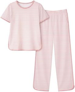 Yoofoss Girls pajamas loose fit Short Sleeve Long Pants Toddler Girls Clothes Size 6