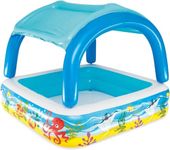 Bestway Inflatable Paddling Pool | Kids, Toddler Outdoor Garden Paddling Pool with Shade, Canopy Baby Pool, Ages 2+