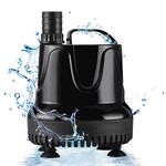 hygger Submersible Water Pump,800L/H 18W Aquarium Water Pump,Ultra Quiet Fountain Water Change Aquarium Water Feature Pump Fish Tank Circulation Pump with 2 Nozzles,for Pond Pool Garden Fish Tank