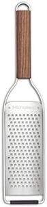 Microplane Master Series Coarse Blade Cheese Grater with US Stainless Steel Blades, Non-Slip Base| Kentucky Walnut Handle | Ultra-Sharp Blades | Protective Cover | Oil as Needed | Non-Slip Foot
