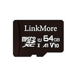 LinkMore V11 64GB Micro SDHC Card, A1, UHS-I, U1, V10, Class 10 Compatible, Read Speed Up to 90 MB/s, SD Adapter Included