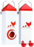 RentACoop High Rise Chicken Waterer and Feeder Set - 10lbs/2 Gal