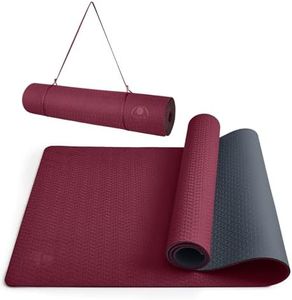 IUGA Yoga Mat Thick Non Slip Anti-tear Pilates Mat Eco Friendly Hot Yoga Mats for Workout & Exercise(72"x 24"x 6mm)