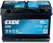 Exide 096 AGM Car Battery 70Ah AGM700 EK700, Large