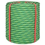 1/2 Inch Climbing Rope 200 Ft Green - 48 Strands Tree Climbing,1/2in Arborist Rope,Rappelling Rope,Static Nylon Polyester Braided Rope,100ft Bull Rope for Tree Pulling,Nautical Rigging Rope Swing