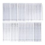 nuoshen 50PCS Mixed Tattoo Needles Set,Stainless Steel Piercing Needles 3R 5RL 7RL 9RL 5RS 7RS 9RS 5M1 7M1 9M1 Professional Permanent Tattoo Tool Kit