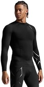 2XU Mens Ignition Comp Long Sleeve X-Large Black/Silver