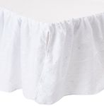 BabyDoll Standard Crib Eyelet Dust Ruffles, White