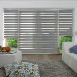 WDC ONLINE eXtreme Dual Function Roller Blind, Silver | Daylight Translucent, Night Time Blackout - UP TO 2m WIDE - MADE TO YOUR OWN SIZES - JUST ORDER AND EMAIL YOUR SIZES! (200cm x 200cm)