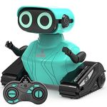 GILOBABY RC Robot Toys, Remote Control Robot Toys, Walking & Dancing Kids Robot Toys for Children Age 3 4 5 6 Year Old & Up Boy Girl, Gifts Toys with LED Eyes (Blue)