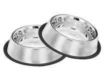 Pets Empire Anti-Skid Dog Food Bowl (200 ml) | Stainless Steel Dog Food & Water Feeding Bowl | Basic Pets Feeding Bowls - Perfect for Dogs, Puppy, Cat & Kittens | Medium (Buy 1, Get 1 Free)