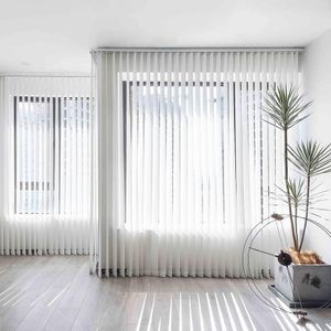 Zshine Motorized Vertical Sheer Shades Light Filtering Freedom Adjusted Rechargeable or Hard-Wired Motor for Living Room Office (Multiple Fabrics)