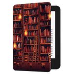 HUASIRU Case for Kindle (10th Gen - 2019 Release Only, Model NO J9G29R) Cover with Auto Wake/Sleep — will not fit Kindle Paperwhite or Kindle Oasis, Library