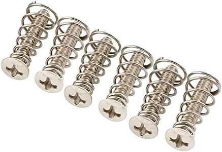 Musiclily Ultra UNC#6-32X3/4 Inch Stainless Steel Single Coil Pickup Mounting Screws and Springs Set for USA/Mexico Fender Strat Style Electric Guitar, Nickel (Set of 6)