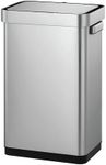 EKO EK9378MMT-45L Deluxe Mirage Trash Can, Auto Open and Close, Silver, 10.2 gal (45 L), Stainless Steel Lid Included