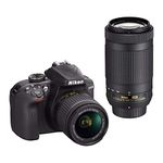 Nikon D3400 DSLR Camera with AF-P DX NIKKOR 18-55mm f/3.5-5.6G VR and AF-P DX NIKKOR 70-300mm f/4.5-6.3G ED