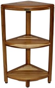 EcoDecors 3-Tier Shelf Waterproof Teak Wood Shower Shelf for Inside Shower Provides Storage, and Organization for Bathroom Accessories