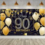 Happy 90th Birthday Backdrop Banner