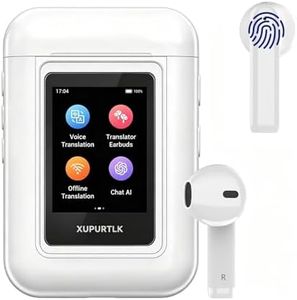 Xupurtlk AI Translation Earbuds Real Time, 120 Offline Packages Audifonos Traductores Inglés Español, Language Translator Earbuds with 74 Online Languages, A8 Translator Device for Travel/Business