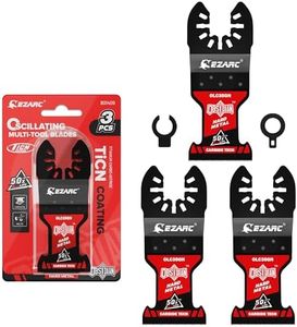 EZARC Lames de Scie Oscillantes en Carbure d'obsidienne, Lames Multi-outils à Dégagement Rapide pour Métal dur, Clous, Boulons et vis, Lot de 3