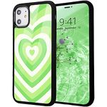 Idocolors Love Heart Coffee Latte Green Printed Cases for iPhone 6/6s,Abstract Painting Art Girly Case with Soft TPU Bumper Hard Back Scratch Resistant Shockproof Girly Cute Cover Case for iPhone 6s