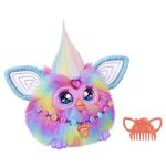 Furby Tie Dye, 15 Fashion Accessories, Interactive Plush Toys for 6 Year Old Girls & Boys & Up, Voice Activated Animatronic (English Version)