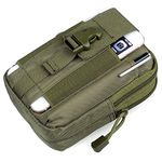 GOCART WITH G LOGO Men's Nylon Outdoor Tactical Waist Bag EDC Molle Belt Waist Pouch Security Purse Phone Carrying Case (Green)