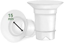 Maymom Flange Inserts 15 mm Compatible with Medela, Spectra 24 mm Shields/Flanges, Momcozy/Willow Wearable Cup. Compatible with Medela Freestyle, Harmony to Reduce 24mm Nipple Tunnel Down to 15 mm; 2pc/Each