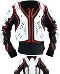 Texpeed Kids Motorbike Motorcycle Biker MX Enduro Sports Body Armour Jacket - Red White & Black - Age 12