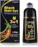 KINGMING Black Hair Dye Shampoo for