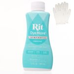 Rit DyeMore 7 Oz. Synthetic Liquid Fiber Dye Single Pack with Plastic Gloves for Clothing, Décor, and Crafts – Tropical Teal